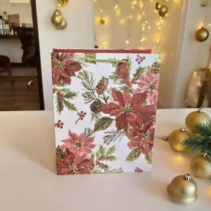 FH-22012-L Gold-embossed Christmas gift bags, paper bags, cartoon Christmas tote bags, gift paper bags wholesale cross-border
