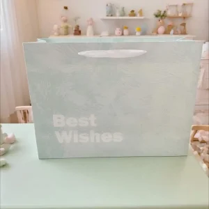 FH-22019-L Cross-border Spot Wholesale Simple Cardboard Gift Bags with Good Wishes