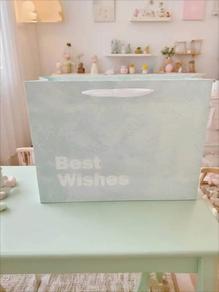 FH-22019-L Cross-border Spot Wholesale Simple Cardboard Gift Bags with Good Wishes