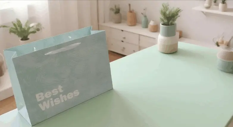 FH-22019-L Cross-border spot wholesale simple cardstock gift bag with good wishes