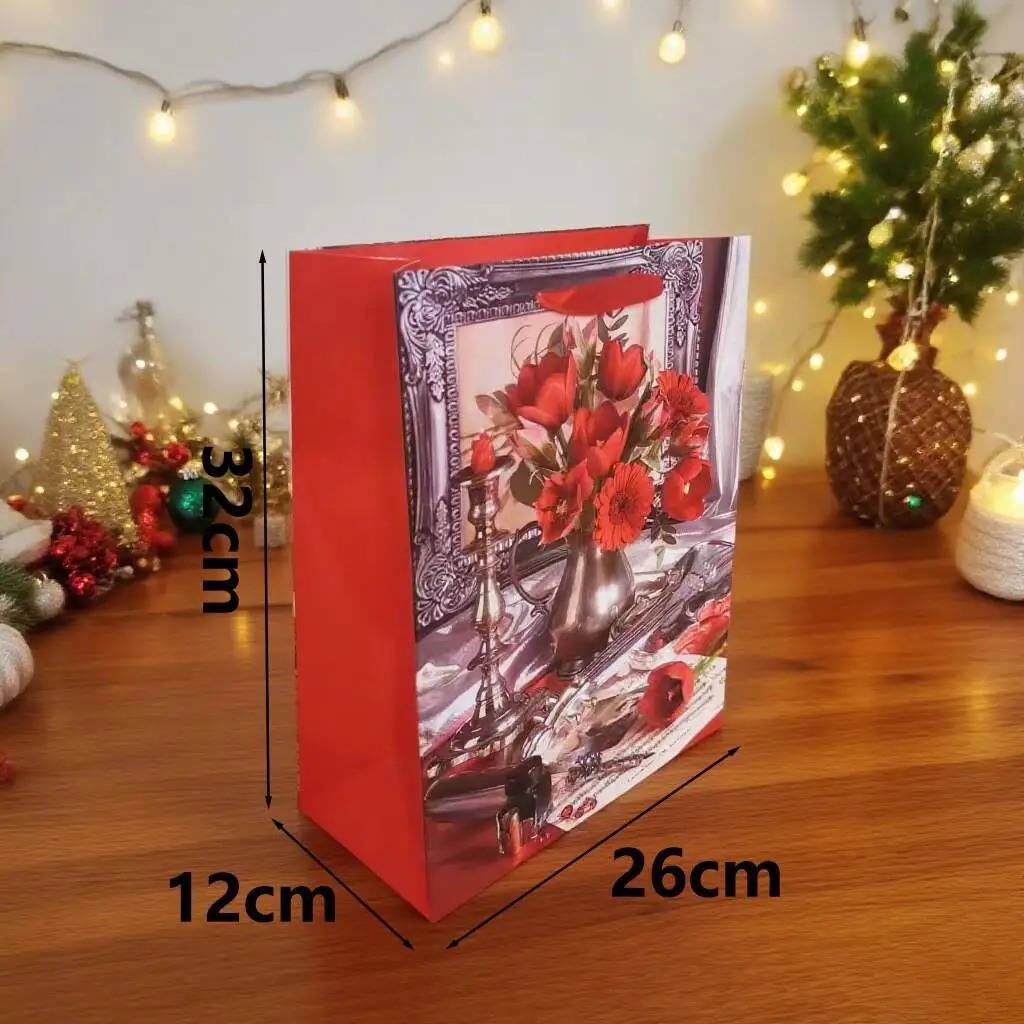 FH-24053836-L In-stock cross-border flower bouquets, handbags, Valentine's Day paper bags, gift packaging bags