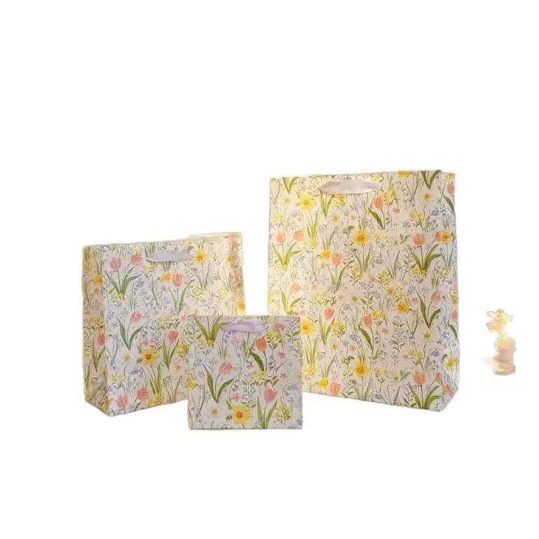 Family Photo Series FH-B0025 Cross-border Customized Wholesale ins style Romantic Atmosphere Gentle Flower Small floral gifts paper bag