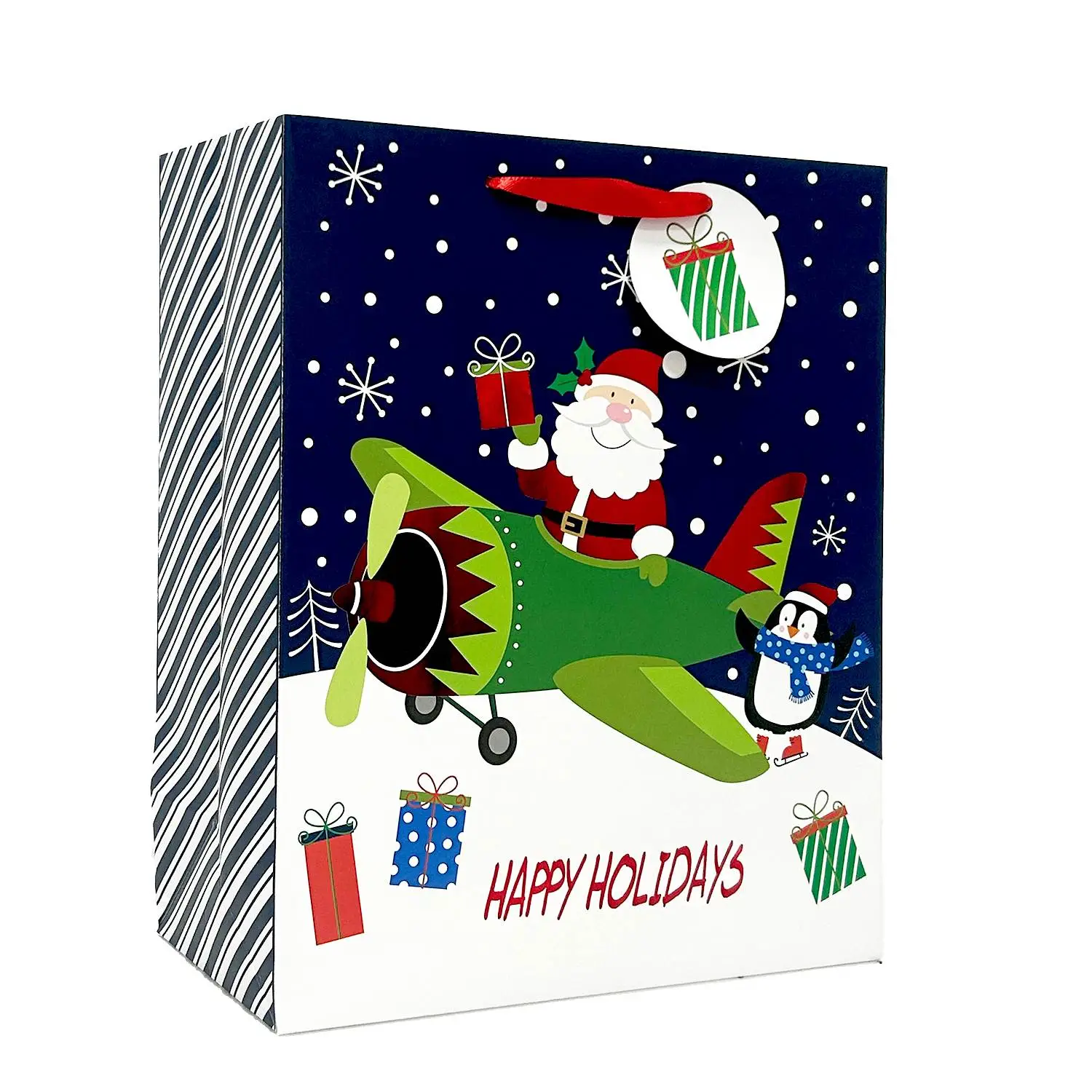 FH-24004-L Cross-border Customized Wholesale Christmas Festive Atmosphere Celebration Christmas gift Bag Tote bag (1)