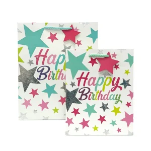 Персонализация подарочных пакетов на день рождения с элементами звезды