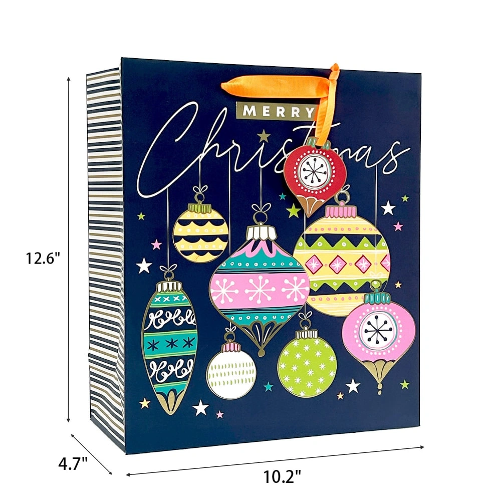 FH-B0005-L Cross-border Custom Creative & Playful Christmas Gift Tote Bag with Clock-themed Elements (2)