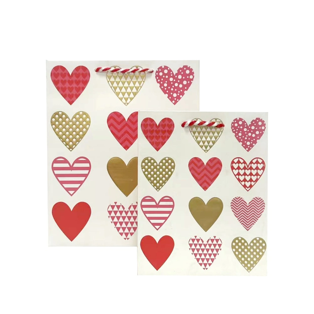 LOVE-X0005 Gold Hot Stamping & Glitter Valentine’s Day Gift Bags - Gift Wrapping Bags, Handbags, Birthday Gift Bags, Companion Gift Bags(1)